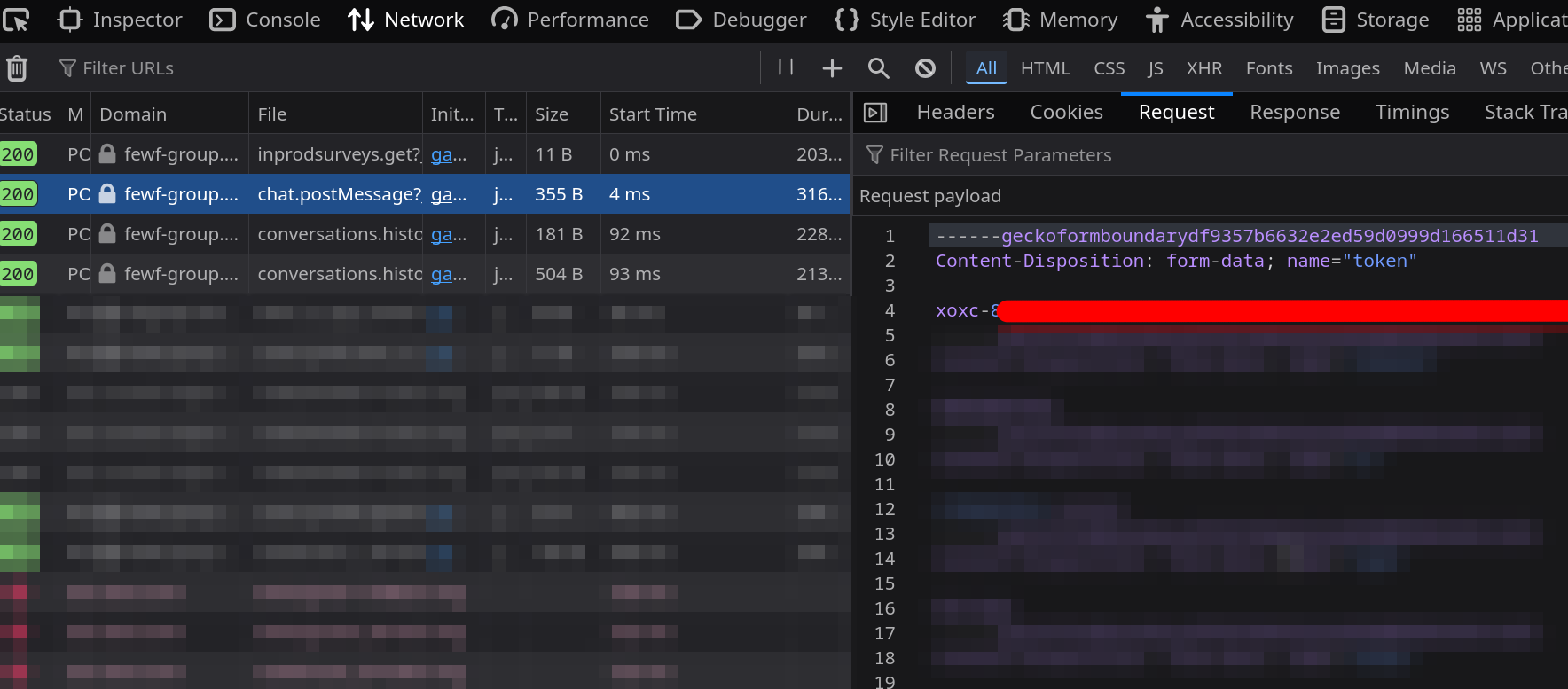 slack xoxc token